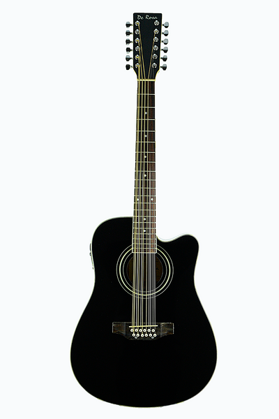 De Rosa GACE41-AW12-BK 12 String Acoustic Guitar – ccttek