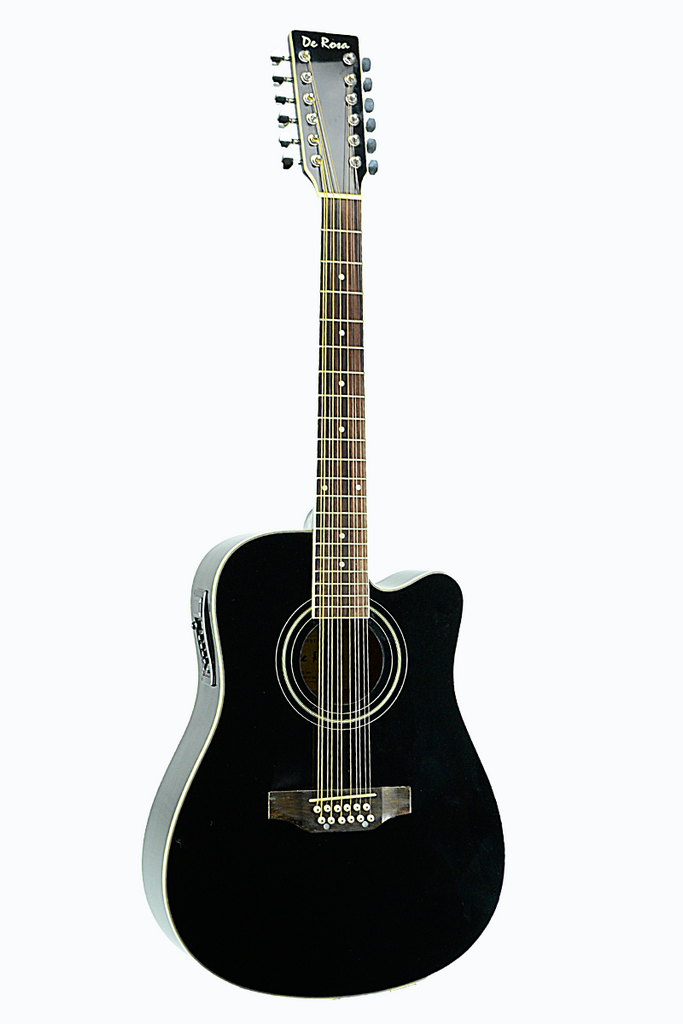 De Rosa GACE41-AW12-BK 12 String Acoustic Guitar - ccttek