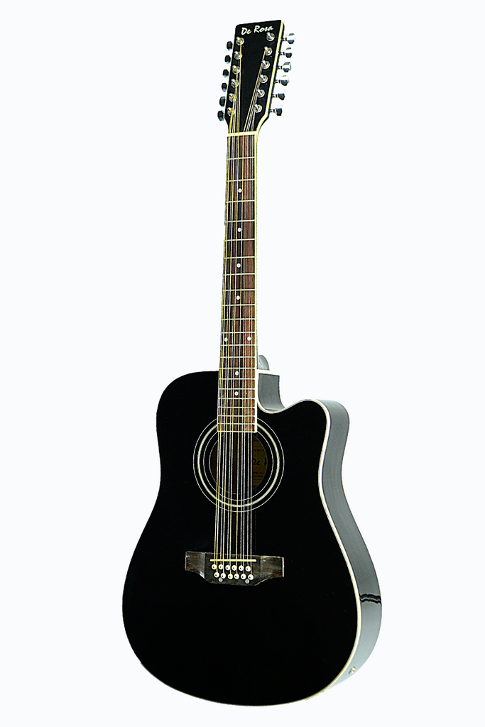 De Rosa GACE41-AW12-BK 12 String Acoustic Guitar - ccttek