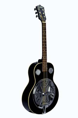 De Rosa DBI-8-VSB-BK Resonator Acoustic Guitar - ccttek
