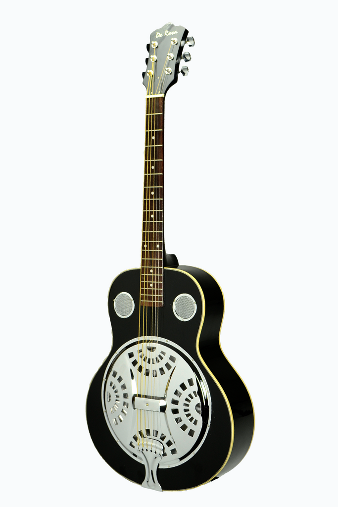 De Rosa DBI-8-VSB-BK Resonator Acoustic Guitar - ccttek