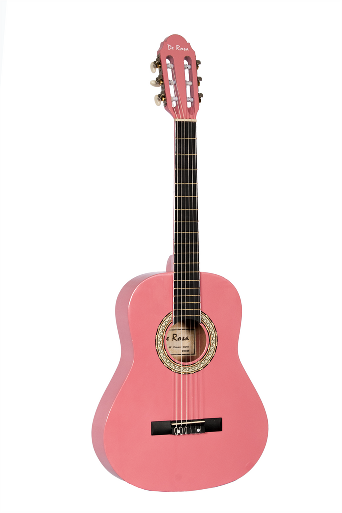 De Rosa DKF36-PK Kids Classical Guitar Outfit Pink - ccttek