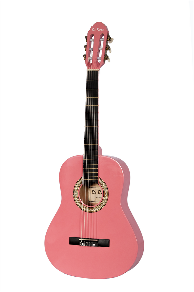 De Rosa DKF36-PK Kids Classical Guitar Outfit Pink - ccttek