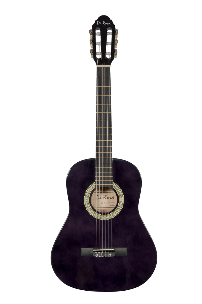 De Rosa DKF36-PL Kids Classical Guitar Outfit Purple - ccttek