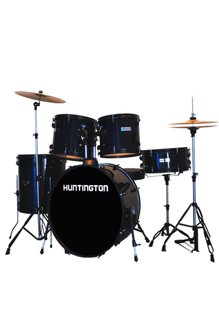 Huntington DRM500-BK 5 Piece Drum Kit Black - ccttek