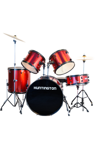 Huntington DRM500-MRD 5 Piece Drum Kit Metallic Red - ccttek