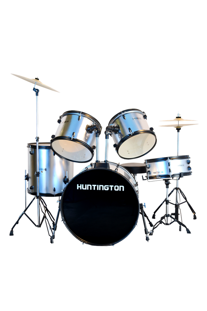 Huntington DRM500-MSL 5 Piece Drum Kit Metallic Silver - ccttek