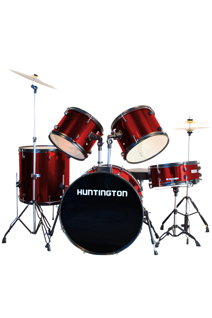 Huntington DRM500-WRD 5 Piece Drum Kit Wine Red - ccttek