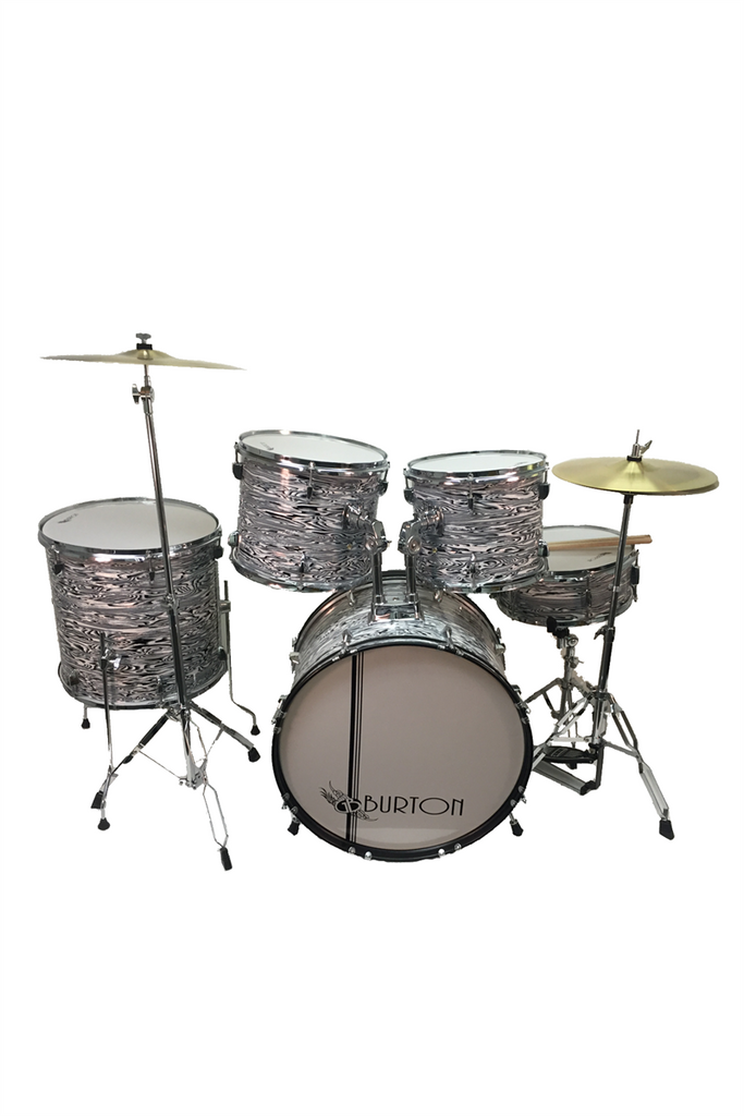 Glen Burton DRM522-BKO 5 Piece Drum Kit Black Oyster - ccttek