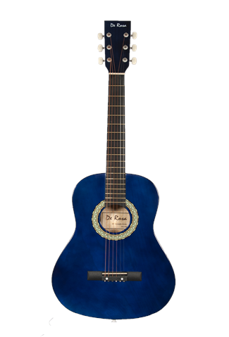 De Rosa DKG36-BL Kids Acoustic Guitar Outfit Blue - ccttek