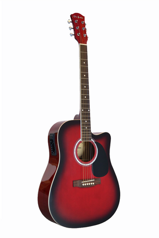 Glen Burton GA204CE-RDS Cutaway Acoustic-Electric Guitar - ccttek