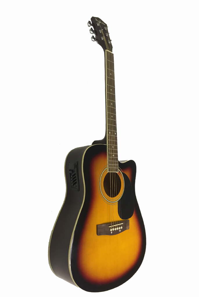 Glen Burton GA204CE-TS Cutaway Acoustic-Electric Guitar - ccttek