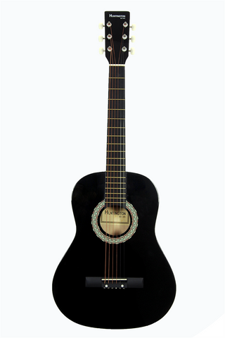 Huntington GA36-BK Kids 3/4 Scale Acoustic Steel String Guitar Black - ccttek