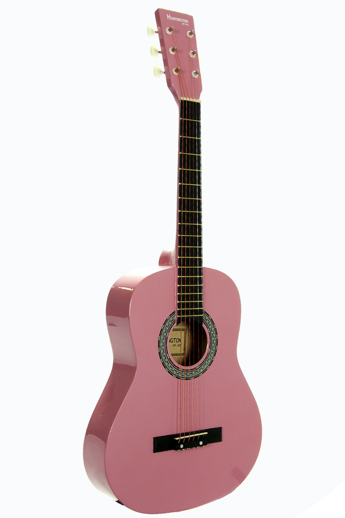 Huntington GA36-PK Kids 3/4 Scale Acoustic Steel String Guitar Pink - ccttek