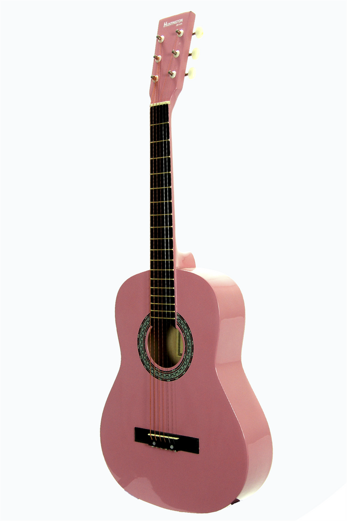 Huntington GA36-PK Kids 3/4 Scale Acoustic Steel String Guitar Pink - ccttek