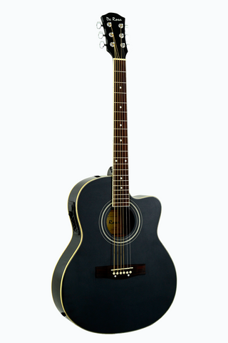 De Rosa GA700CE-BK Cutaway Acoustic-Electric Thin Body Guitar - ccttek