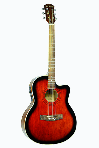 De Rosa GA700CE-RDS Cutaway Acoustic-Electric Thin Body Guitar - ccttek