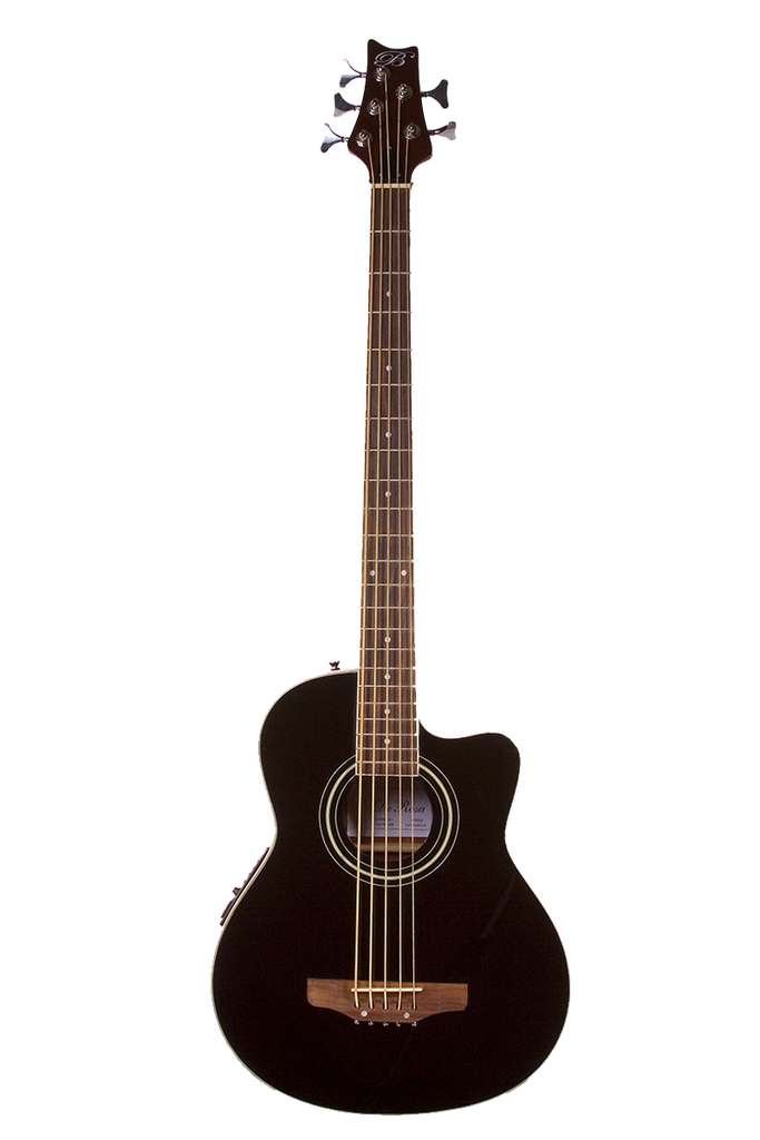 De Rosa GAB475 BK 5 String Cutaway Acoustic Electric Bass Guitar
