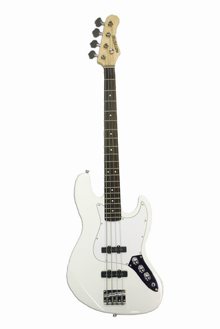 Huntington GB143J-WH 4 String Jazz Style Electric Bass Guitar - ccttek