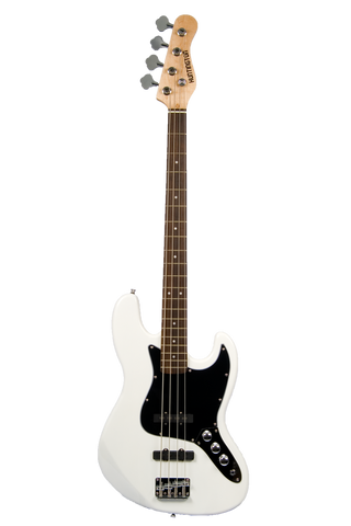 Huntington GB143J-WHBK 4 String Jazz Style Electric Bass Guitar - ccttek