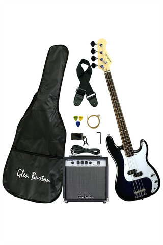 Glen Burton GB150BCO-BLS Solid Body Electric Bass Guitar Combo - ccttek