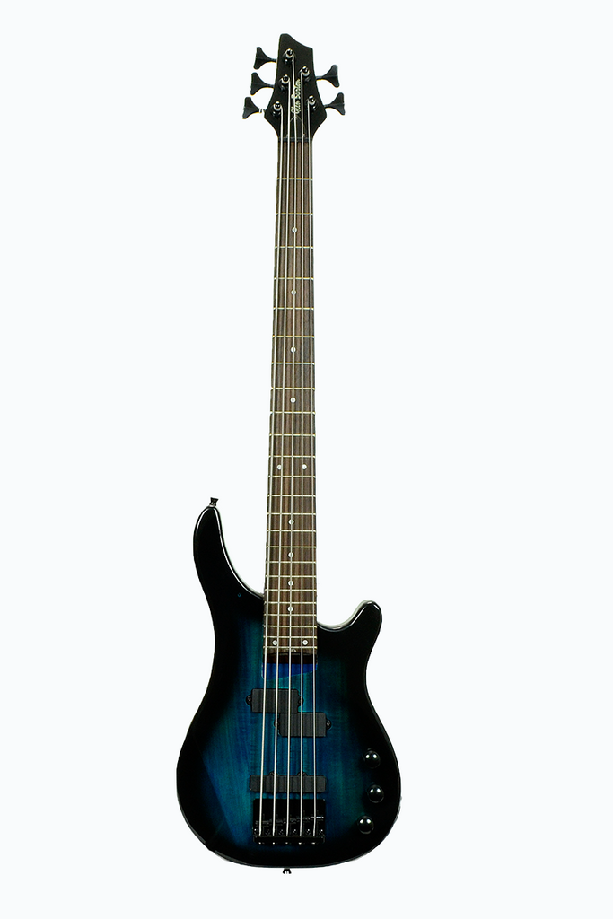 Glen Burton GBKEB-BLS 5 String Solid Body Electric Bass Guitar - ccttek