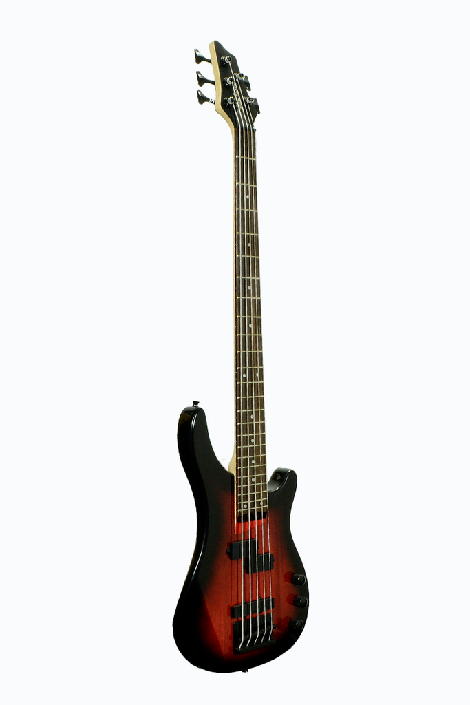 Glen Burton GBKEB-RDS 5 String Solid Body Electric Bass Guitar - ccttek