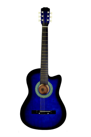 Economy GC3810R-BLS 38 Inch Blueburst Cutaway Folk Acoustic Guitar - ccttek