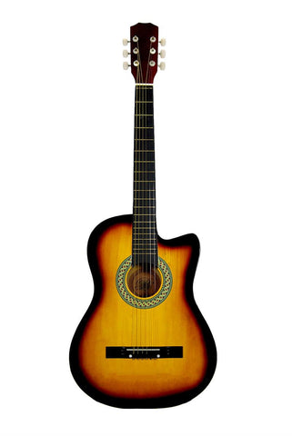 Economy GC3810R-SK 38 Inch Sunlike Cutaway Folk Acoustic Guitar - ccttek