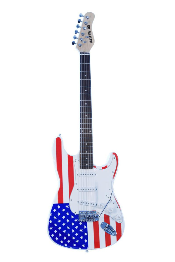 Huntington GE139-RWB Outlaw Solid Body S-Type Electric Guitar - ccttek