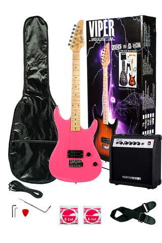 Viper GE93CO-PK Solid Body Electric Guitar Combo Package - ccttek