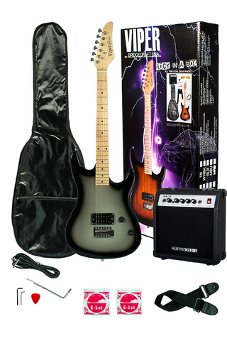 Viper GE93CO-SLB Solid Body Electric Guitar Combo Package - ccttek