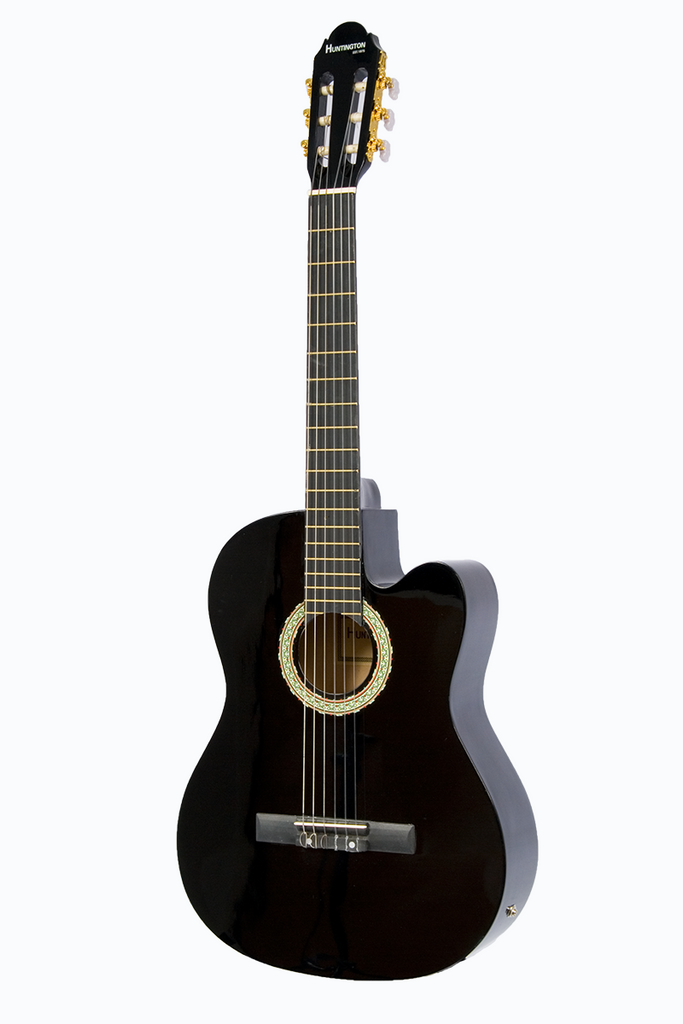 Huntington GF39CE-BK Cutaway Acoustic Electric Classical Guitars - ccttek