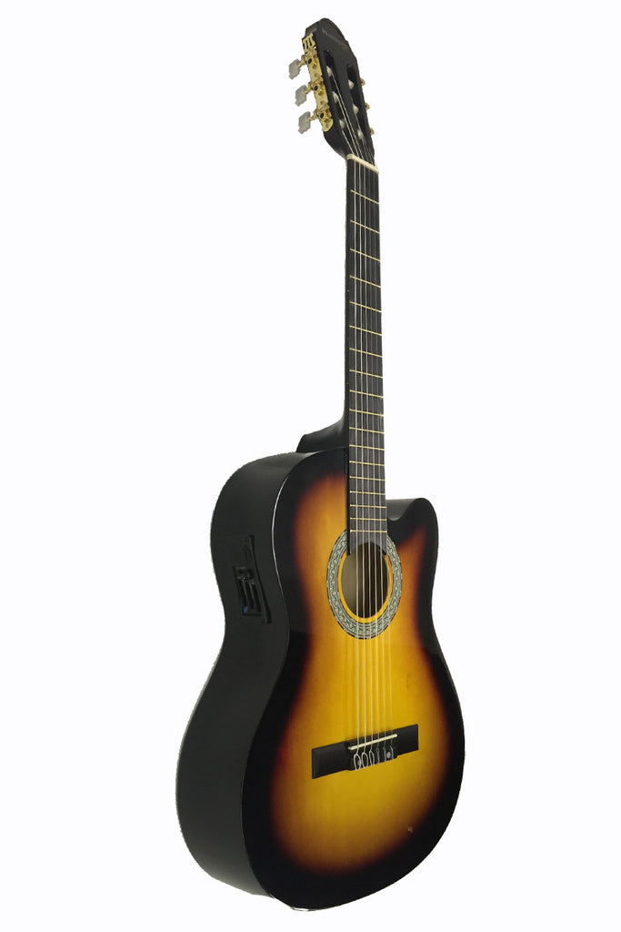 Huntington GF39CE-TS Cutaway Acoustic Electric Classical Guitar - ccttek