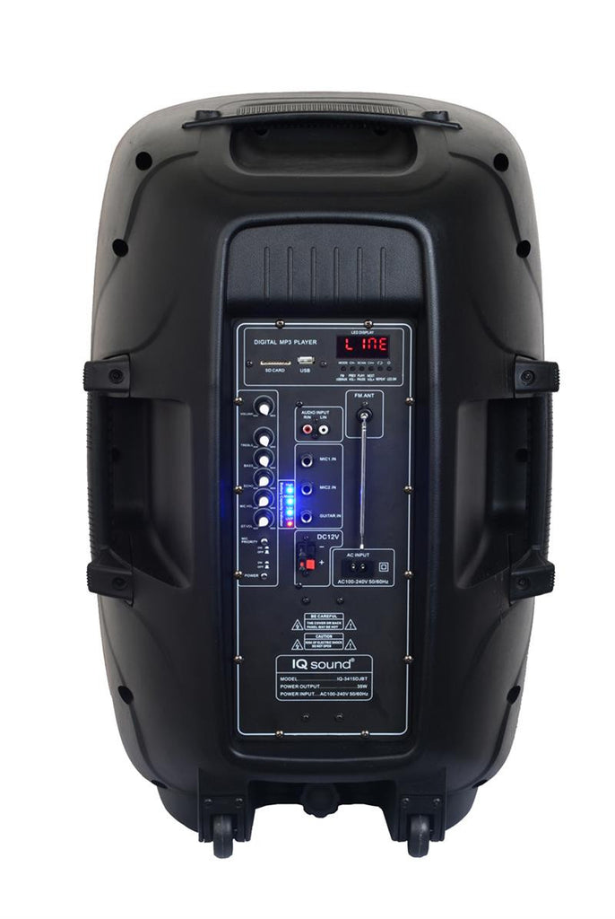 15" Portable Bluetooth DJ Speaker with Stand BC-IQ-3415DBT-RD - ccttek