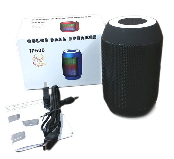 Bluetooth Wireless Portable Speaker BC-IP600-BK LED/FM/USB/TF card/Aux in MP3 player - ccttek