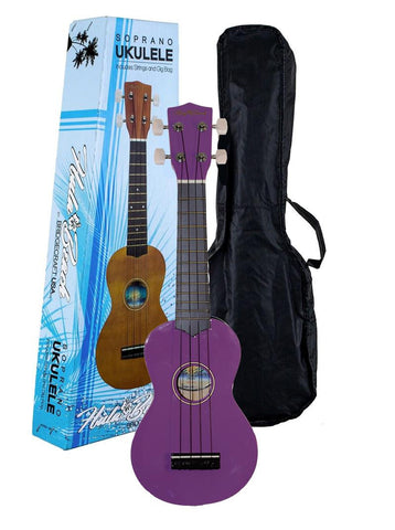 Hula Beach UKH-10-LPL Soprano Ukulele w/ Gig Bag - ccttek