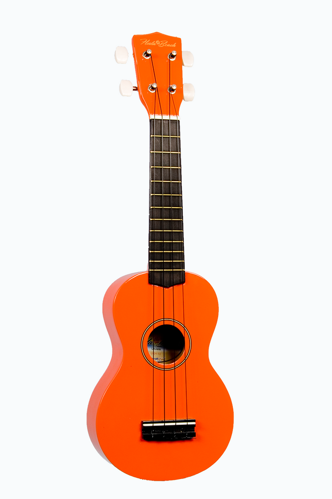 Hula Beach UKH-10-OR Soprano Ukulele w/ Gig Bag - ccttek