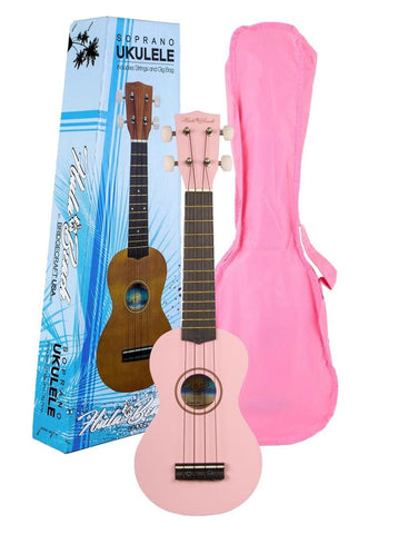 Hula Beach UKH-10-PK Soprano Ukulele w/ Gig Bag - ccttek