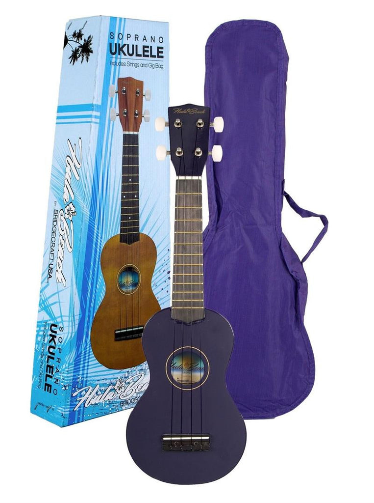 Hula Beach UKH-10-PL Soprano Ukulele w/ Gig Bag - ccttek