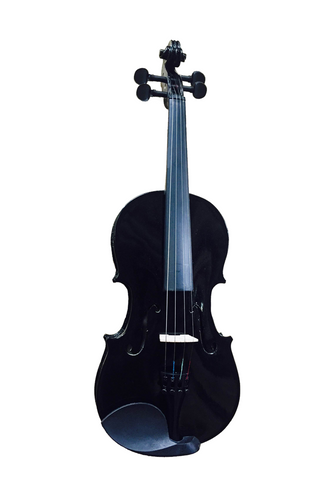 Colored 1/2 Size Violin Ensemble Metallic Finish Black VI1212R-MBK - ccttek