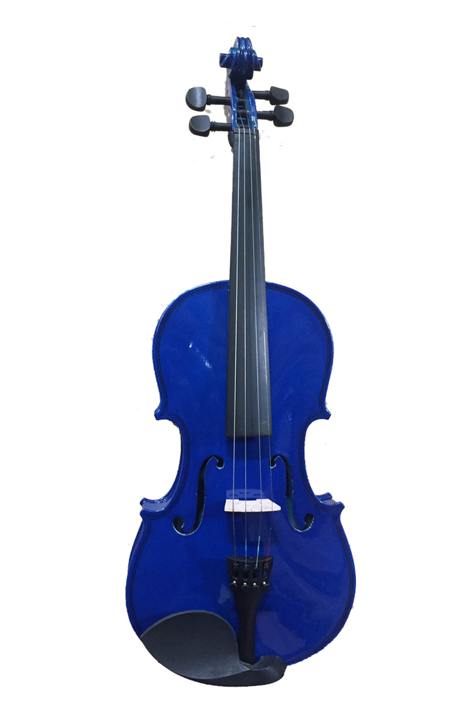 Colored 1/2 Size Violin Ensemble Metallic Finish Blue VI1212R-MBU - ccttek