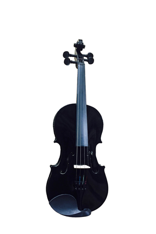 Colored 3/4 Size Violin Ensemble Metallic Finish Black VI3412R-MBK - ccttek