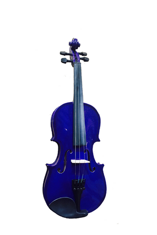 Colored 3/4 Size Violin Ensemble Metallic Finish Blue VI3412R-MBU - ccttek
