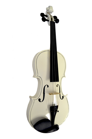 Colored 4/4 Violin Ensemble White VI4412R-WH - ccttek