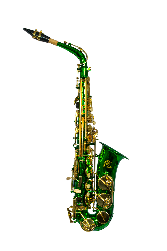 B - U.S.A. WAS-GR Alto Saxophone Green - ccttek