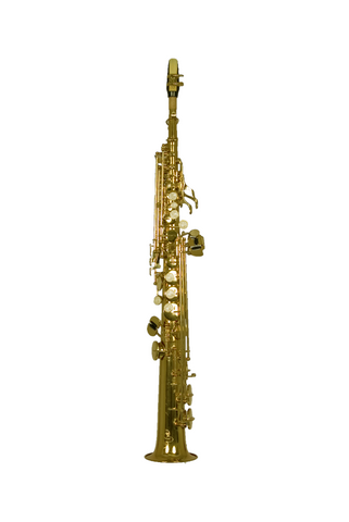 B - U.S.A. WSS-ST-LQ Straight Soprano Sax Lacquer - Gold Color - ccttek