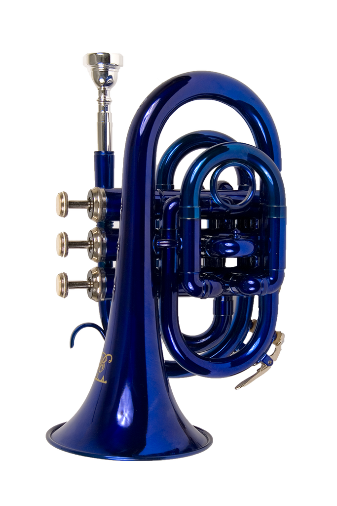 B - U.S.A. WTR-PK-BU Pocket Trumpet Blue - ccttek