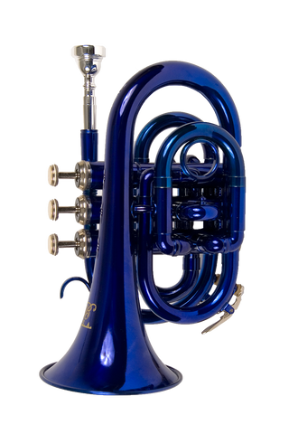 B - U.S.A. WTR-PK-BU Pocket Trumpet Blue - ccttek