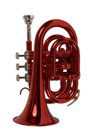 B - U.S.A. WTR-PK-RD Pocket Trumpet Red - ccttek